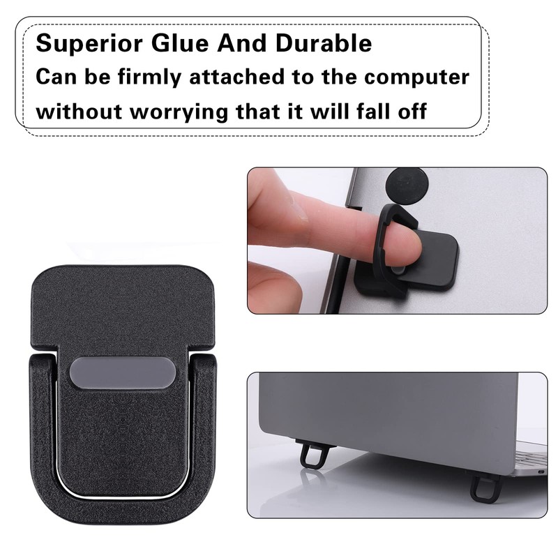 Abeillo 2PCS Portable Keyboard Riser, Self-Adhesive Mini Laptop Stand Invisible