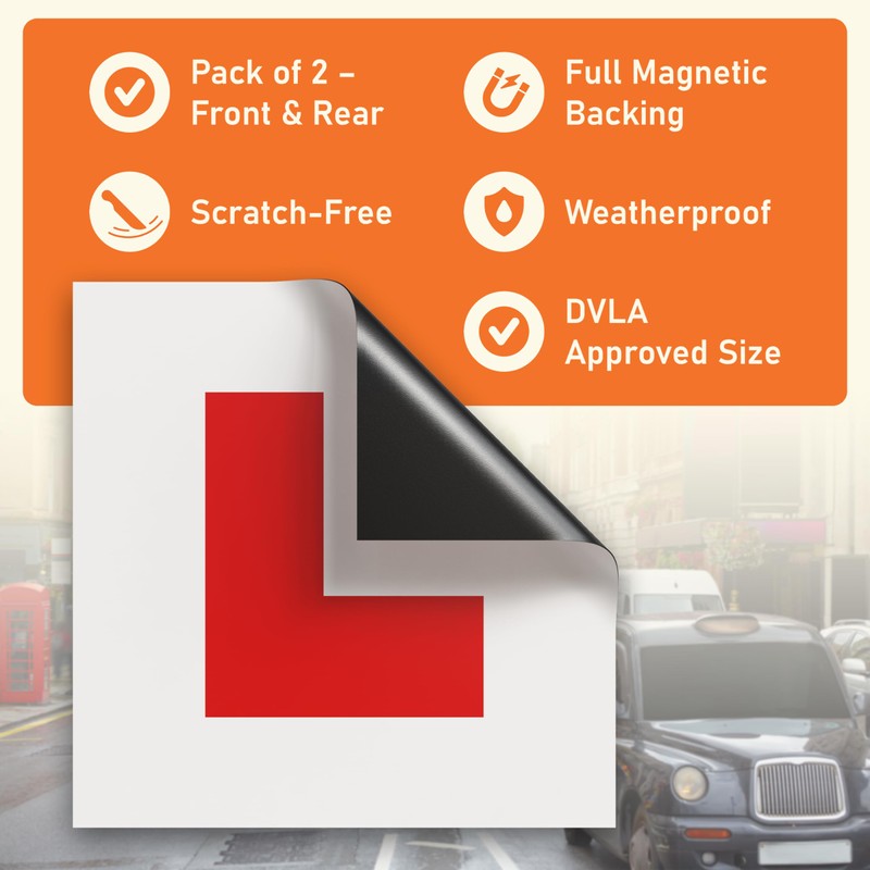 Fernline Magnetic L Plates – Pack of 2 Learner Driver