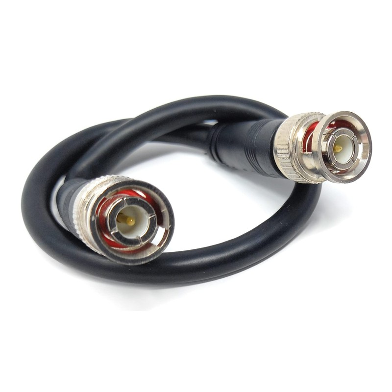 DRUT 25cm short BNC to BNC Cable Lead, Coaxial RG59/RG59U