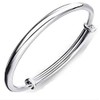 Hithop Simple Style 925 Sterling Silver Bangle Women Gift Bracelets
