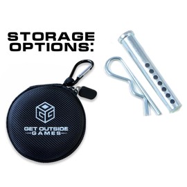 Get Outside Games 4 VVashers - Washer Toss/Washer Game Washers (Red, 4 VVashers with Container)