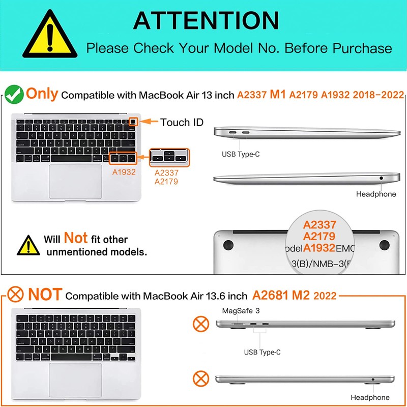 MOSISO Compatible MacBook Air 13" with Retina Display & Touch