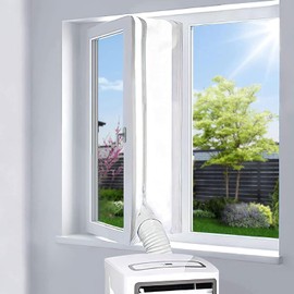EGNBU 360 cm Window Seal for Mobile Air Conditioners, Air Conditioners, Tumble Dryer, Exhaust Dryer, Hot Air Stop for Attaching to Windows, Air Conditioning Window Seal, No Drilling Holes Required