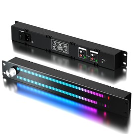 Generic Audio Spectrum Analyzer, 1.5U VU Meter, LED Spectrum Analyzer Home Audio Music Spectrum Display Meter, Music Level Indicator Light, Voice or Remote Control, Melody Rhythm Ambient Lamp