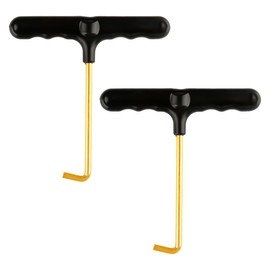 Lotsdonxia 2-Piece Trampoline Spring Puller Kit with T-Shaped Hook & Non-Slip Handle – Heavy-Duty Steel Tool for Safe, Effortless Trampoline Spring Installation and Maintenance