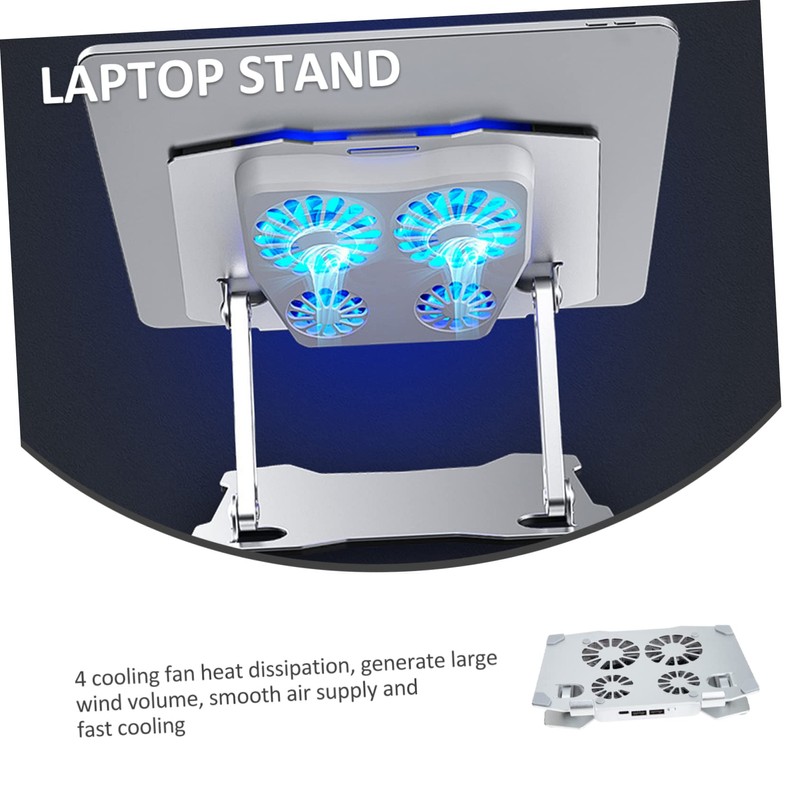TEHAUX Adjustable Laptop Stand with Cooling Fan Ergonomic Computer Holder