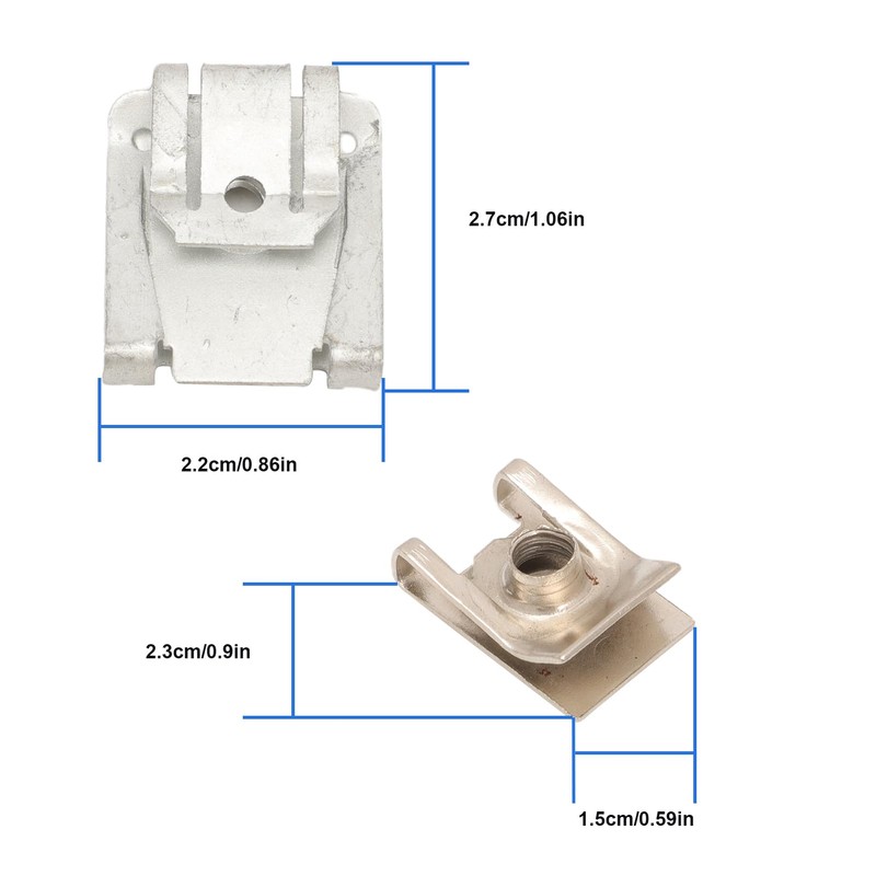 Anlseiod 24 Pcs Underrun Protection Engine Protection Mounting Clip for
