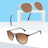 FaceWear Classic Round Retro Sunglasses UV400 Circle Lens Metal Frame