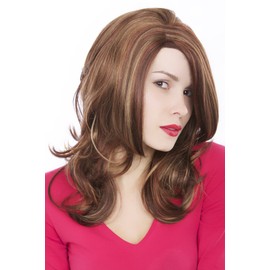 GFW976-33H130H27 Brunette Blonde Strands Layered Wig