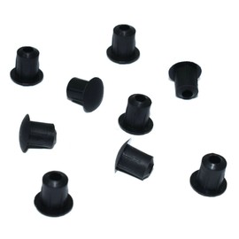 M5 (5mm) DRILL HOLE COVER CAPS - BLANKING FURNITURE KITCHEN CABINET SHELF (Black, 50)
