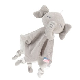 Baby Pacifier Towel Durable Cartoon Doll Burp Cloth for Toddlers Skin-friendly with Hang Rope (Elephant)