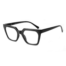firstsense Gafas de lectura para mujer y hombre, con bisagra de resorte, antifatiga visual y protección UV, ónix brillante, 2.0
