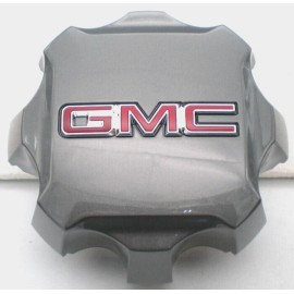 GMC Factory, OEM 21 - 24 GMC Sierra 2500 3500 HD Dark Gray/Red Letters Center Cap P/N 84560571