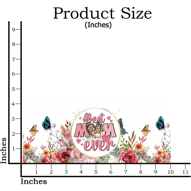 UV DTF Glass Cup Wrap Transfer - Best Mom Ever