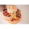 Tappas All-Natural Serving Container, Tiered Tray, Charcuterie, Sphere, Rubberwood