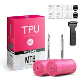 CYCLAMI - Tubo interior de TPU MTB de 29 pulgadas, ultraligero de 65 g para bicicleta de montaña compatible con válvula Presta de metal de 29 x 1.9/2.0/2.1/2.2/2.3/2.4/2.5 de 45 mm (con una barra