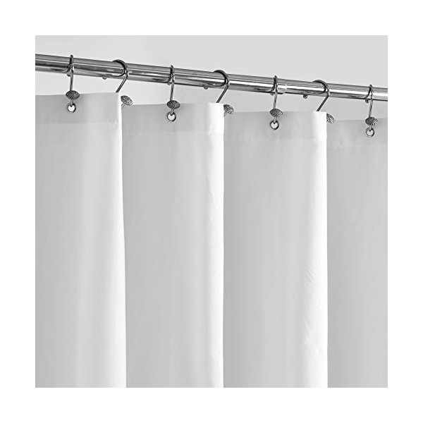 Waterproof Fabric Shower Curtain Liner with 3 Magnets - Soft