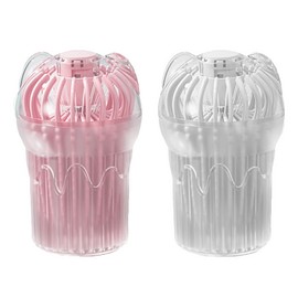 Cat Ears Portable Box flossing Sticks, 50pcs Mint Double line flossing Sticks, Fashionable and Beautiful, Fresh and Clean (Pink + White, 2 pcs)