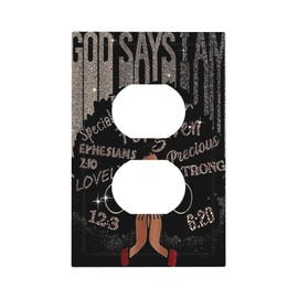 African American 1 Gang Duplex Light Switch Cover Fashion Women Outlet Covers Black Wall Plate Decorative Electrical Receptacle Switchplate Faceplate African Black Girl Set Bathroom Kitche Home Decora