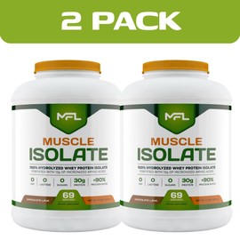 MUSCLE FOOD LABS Muscle Isolate Protein, 5 pounds - 2 Pack (Chocolate)