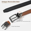 AWAYTR Reversible Kids Belts for Boys - Black and Brown