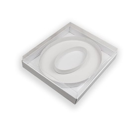 14" Fillable Cardboard Number Charcuterie Board Box with Clear Lid, White Hollow Gift Tray for Birthday, Anniversary and Event Parties (0)