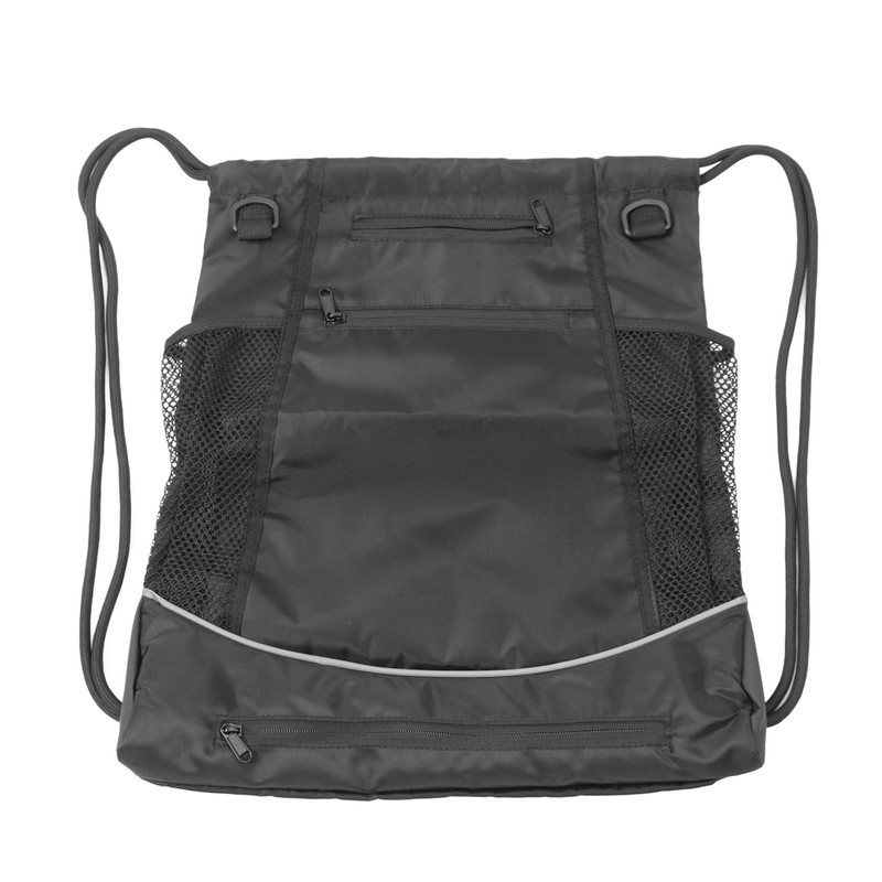 Basketball Backpack Black Large Capacity Drawstring Bag Outdoor Sports Camping