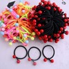 Hair Ties with Beads, 100 Pack, Colorful and Black Elastic