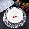 URROMA 50 Pcs Silver Disposable Dining Mat Silver Foil Mesh