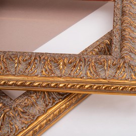 ArtXO A5 Picture Frame, Display Pictures 4"x6" with Mat or A5 Without Mat,Retro Wall Gallery Poster Frames, Gold