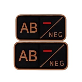 Yanxiangfa 2 PCS Mini AB Emergency Patch PVC Compatible with PVC Patches for Hats,Plate Carrier Patches,Ifak Patch,First Aid Kit,Blood Type,A Pos