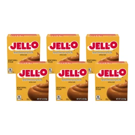 Jell-O Instant Butterscotch Pudding & Pie Filling (3.4 oz Boxes, Pack of 6)