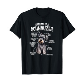 Funny Anatomy of Miniature Schnauzer Lover T-Shirt