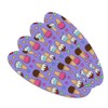 Ice Cream Pattern with Rainbow Hearts Double-Sided Oval Nail File