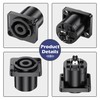 Jumwa 4 Pack 4 Pole Speakon Panel Twist Lock Speaker