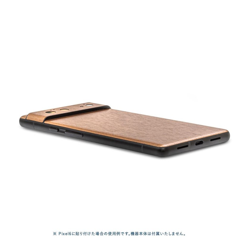 wraplus Skin Seal Compatible with Pixel6a [Bronze Brushed Metal] Back