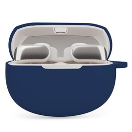 WUWOCJ Soft Silicone Protective Case Compatible with Bose Ultra Open Earbuds, Protective Skin Case Cover with Carabiner (Navy)