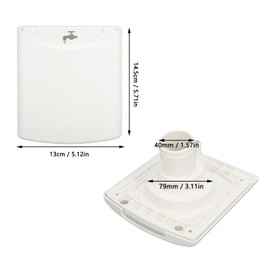 Motorhome Fresh Water Inlets, ASA IP44 Dustproof Water Filler Nozzle, Easy Identification, Lockable with 2 Keys, 1 Seal for Boat Camper for Motorhome for Trailers