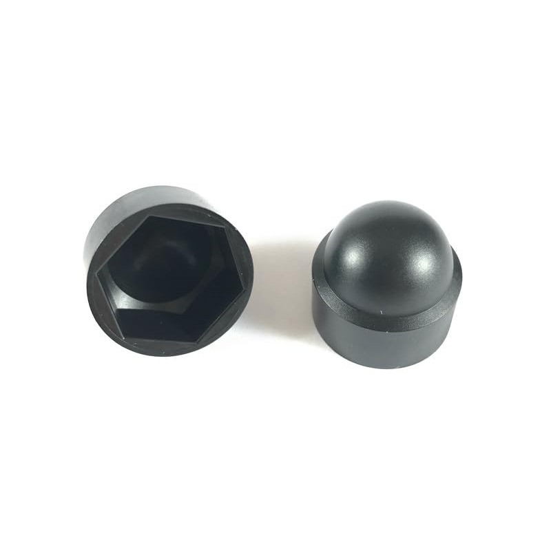 Plastic Dome Nut Protection Cap Covers (M8, 100 Pack, White)