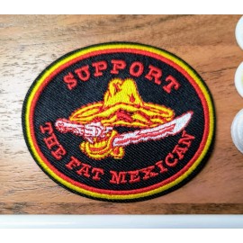 Unbranded Support The Fat Mexican Patch Broma Funny Meme Embroidered Iron On Patch 2.5x3"