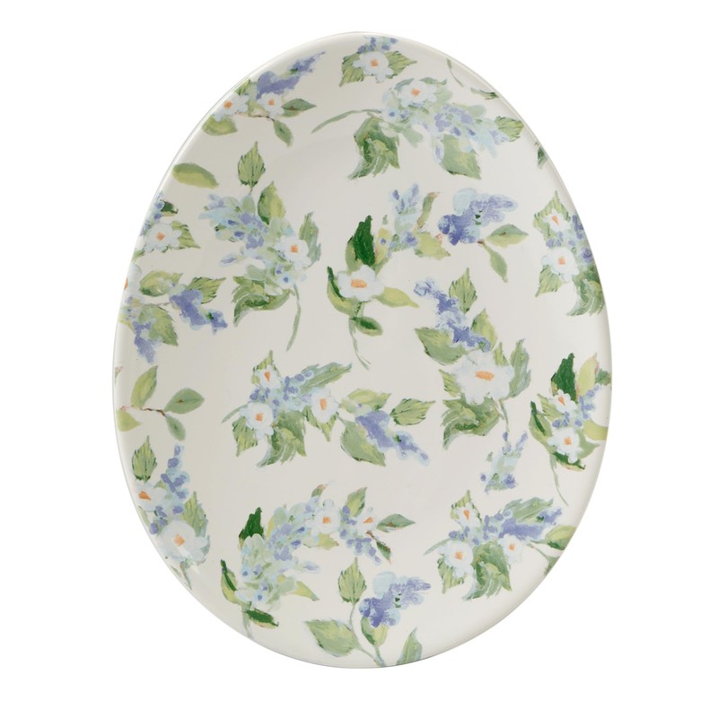 Certified International Easter Morning 10" Oval Egg Plates, Set of