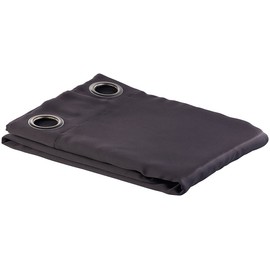 Carlo Milano Curtains: blackout curtain with wide 4 cm eyelets, 145 x 245 cm, black (thermal curtain, opaque eyelets, projector screen)