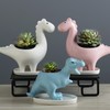 Eabdice Dinosaur Flower Pot, Dinosaur Succulent Pot, Dinosaur Ceramic Flower