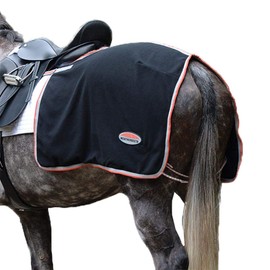 WeatherBeeta Therapy-Tec Fleece Quarter Sheet, Black/Silver/Red, XS