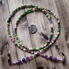 Glasses Chain - Beaded Spectacle Cord - Purple Pink Green