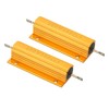 PATIKIL 100W 100 Ohm Aluminum Shell Resistor 2pcs Aluminum Housing