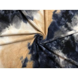 SLP Fabrics Hacci Sweater Fabric-Navy Blue Sand Tie Dye-HSTDPR02-S