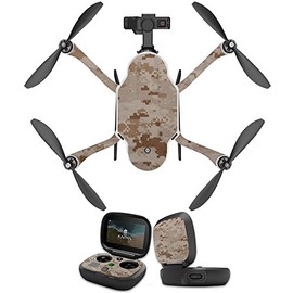 MightySkins Skin Compatible with GoPro Karma Drone Headphones wrap Cover Sticker Skins Desert Camo