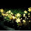 Snowflake Solar Powered Outside Garden Stake Lights, Outdoor Red Green