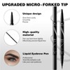 Eyebrow Pencil Waterproof Eyebrow Pencil 2-in-1 Dual-Ended Eyebrow Pencil (Black)